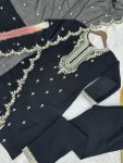 DESIGNER GEORGETTE EMBROIDERY CODING DORI-SEQUENCE WORK TOP BOTTOM WITH DUPATTA FESTIVE WEAR WHOLESALE PRICE ETHNIC GARMENT (3)