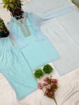 DESIGNER GEORGETTE EMBROIDERY HANDWORK TOP PATIYALA WITH DUPATTA PARTY WEAR WHOLESALE PRICE ETHNIC GARMENT (3)