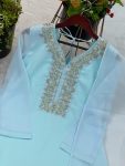 DESIGNER GEORGETTE EMBROIDERY HANDWORK TOP PATIYALA WITH DUPATTA PARTY WEAR WHOLESALE PRICE ETHNIC GARMENT (3)