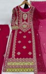 DESIGNER GEORGETTE EMBROIDERY SEQUENCE MOTI WORK TOP PALAZZO WITH DUPATTA PARTY WEAR WHOLESALE PRICE ETHNIC GARMENT (4)