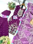 DESIGNER GEORGETTE EMBROIDERY SEQUENCE THREAD WORK TOP SHARARA WITH DUPATTA PARTY WEAR WHOLESALE PRICE ETHNIC GARMENT (4)