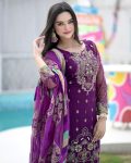 DESIGNER GEORGETTE EMBROIDERY SEQUENCE THREAD WORK TOP SHARARA WITH DUPATTA PARTY WEAR WHOLESALE PRICE ETHNIC GARMENT (4)