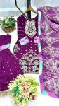 DESIGNER GEORGETTE EMBROIDERY SEQUENCE THREAD WORK TOP SHARARA WITH DUPATTA PARTY WEAR WHOLESALE PRICE ETHNIC GARMENT (4)