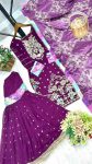 DESIGNER GEORGETTE EMBROIDERY SEQUENCE THREAD WORK TOP SHARARA WITH DUPATTA PARTY WEAR WHOLESALE PRICE ETHNIC GARMENT (4)