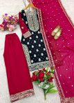 DESIGNER GEORGETTE EMBROIDERY SEQUENCE WORK TOP PALAZZO WITH DUPATTA FESTIVE WEAR WHOLESALE PRICE ETHNIC GARMENT (4)