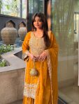 DESIGNER GEORGETTE EMBROIDERY SEQUENCE WORK TOP SHARARA WITH DUPATTA PARTY WEAR WHOLESALE PRICE ETHNIC GARMENT (4)