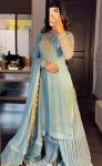 DESIGNER GEORGETTE EMBROIDERY SEQUENCE WORK WITH BEADS WORK TOP PALAZZO WITH DUPATTA FESTIVE WEAR WHOLESALE PRICE ETHNIC GARMENT (4)