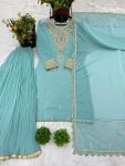 DESIGNER GEORGETTE EMBROIDERY SEQUENCE WORK WITH BEADS WORK TOP PALAZZO WITH DUPATTA FESTIVE WEAR WHOLESALE PRICE ETHNIC GARMENT (4)