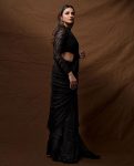 DESIGNER GEORGETTE EMBROIDERY THREAD AND SEQUENCE WORK SAREE WITH UNSTITCHED BLOUSE PARTY WEAR WHOLESALE PRICE ETHNIC GARMENT (1)
