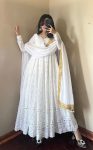 DESIGNER GEORGETTE EMBROIDERY WORK GOWN BOTTOM WITH DUPATTA FESTIVE WEAR WHOLESALE PRICE EHNIC GARMENT (3)