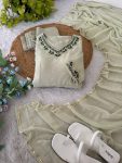 DESIGNER GEORGETTE HAND KHATLI EMBROIDERY WORK GOWN BOTTOM WITH DUPATTA PARTY WEAR WHOLESALE PRICE ETHNIC GARMENT (3)