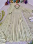 DESIGNER GEORGETTE HAND KHATLI EMBROIDERY WORK GOWN BOTTOM WITH DUPATTA PARTY WEAR WHOLESALE PRICE ETHNIC GARMENT (3)