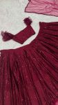 DESIGNER GEORGETTE SEQUENCE RUFFLE WORK LEHENGA CHOLI WITH DUPATTA PARTY WEAR WHOLESALE PRICE ETHNIC GARMENT (2)