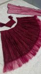 DESIGNER GEORGETTE SEQUENCE RUFFLE WORK LEHENGA CHOLI WITH DUPATTA PARTY WEAR WHOLESALE PRICE ETHNIC GARMENT (2)