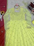 DESIGNER GEORGETTE THREAD WITH SEQUENCE WORK GOWN BOTTOM WITH DUPATTA PARTY WEAR WHOLESALE PRICE ETHNIC GARMENT (3)