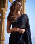 DESIGNER GEROGETTE MULTI EMBROIDERY WITH SEQUENCE STITCH WORK SAREE WITH UNSTITCHED BLOUSE PARTY WEAR WHOLESALE PRICE ETHNIC GARMENT (2)