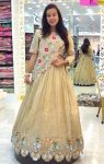 DESIGNER GOLD CRUSH EMBROIDERY THREAD AND SEQUENCE WORK TOP LEHENGA JACKET WITH DUPATTA PARTY WEAR WHOLESALE PRICE ETHNIC GARMENT (3)