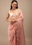 DESIGNER JIMMY CHOO HAND WORK CUT BOREDR WORK SAREE WITH UNSTITCHED BLOUSE PARTY WEAR WHOLESALE PRICE ETHNIC GARMENT (5)