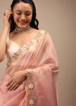 DESIGNER JIMMY CHOO HAND WORK CUT BOREDR WORK SAREE WITH UNSTITCHED BLOUSE PARTY WEAR WHOLESALE PRICE ETHNIC GARMENT (5)