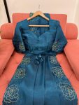 DESIGNER JIMMY CHOO SILK EMBROIDERY HAND WORK SAREE WITH UNSTITCHED BLOUSE PARTY WEAR WHOLESALE PRICE ETHNIC GARMENT (3)