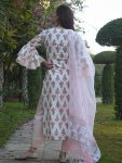 DESIGNER MAGIC COTTON PRINTED FANCY SLEEVE WORK TOP BOTTOM WITH DUPATTA PARTY WEAR WHOLESALE PRICE ETHNIC GARMENT (4)