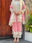 DESIGNER MUSLIN DIGITAL PRINTED LACE WORK TOP BOTTOM WITH DUPATTA PARTY WEAR WHOLESALE PRICE ETHNIC GARMENT (3)