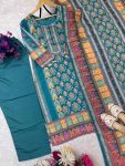 DESIGNER MUSLIN DIGITAL PRINTED MIRROR WORK TOP BOTTOM WITH DUPATTA FESTIVE WEAR WHOLESALE PRICE ETHNIC GARMENT (4)