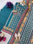 DESIGNER MUSLIN DIGITAL PRINTED MIRROR WORK TOP BOTTOM WITH DUPATTA FESTIVE WEAR WHOLESALE PRICE ETHNIC GARMENT (4)