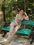 DESIGNER MUSLIN SILK PRINTED WITH COLLAR STYLE CO-ORD SET PARTY WEAR WHOLESALE PRICE ETHNIC GARMENT (3)