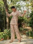DESIGNER MUSLIN SILK PRINTED WITH COLLAR STYLE CO-ORD SET PARTY WEAR WHOLESALE PRICE ETHNIC GARMENT (3)