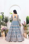 DESIGNER NET EMBROIDERY SEQUENCE WORK LEHENGA CHOLI WITH DUPATTA PARTY WEAR WHOLESALE PRICE ETHNIC GARMENT (3)