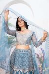 DESIGNER NET EMBROIDERY SEQUENCE WORK LEHENGA CHOLI WITH DUPATTA PARTY WEAR WHOLESALE PRICE ETHNIC GARMENT (3)