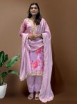 DESIGNER ORGANZA DIGITAL PRINTED EMBROIDERY CODING SEQUENCE WORK TOP BOTTOM WITH DUPATTA SEA FESTIVE WEAR WHOLESALE PRICE ETHNIC GARMENT(23)