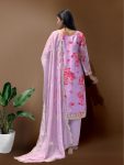 DESIGNER ORGANZA DIGITAL PRINTED EMBROIDERY CODING SEQUENCE WORK TOP BOTTOM WITH DUPATTA SEA FESTIVE WEAR WHOLESALE PRICE ETHNIC GARMENT(23)
