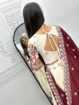 DESIGNER PURE COTTON EMBROIDERY CHAIN WORK LEHENGA CHOLI WITH DUPATTA WEDDING WEAR WHOLESALE PRICE ETHNIC GARMENT (4)