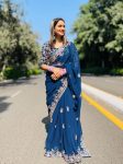 DESIGNER RANGOLI SILK EMBROIDERY WORK SAREE WITH UNSTITCHED BLOUSE PARTY WEAR WHOLESALE PRICE ETHNIC GARMENT (5)