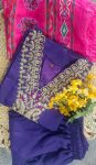 DESIGNER RAYON SLUB EMBROIDERY WORK TOP BOTTOM WITH DUPATTA PARTY WEAR WHOLESALE PRICE ETHNIC GARMENT (5)