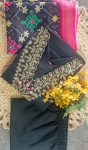 DESIGNER RAYON SLUB EMBROIDERY WORK TOP BOTTOM WITH DUPATTA PARTY WEAR WHOLESALE PRICE ETHNIC GARMENT (4)