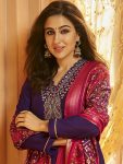 DESIGNER RAYON SLUB EMBROIDERY WORK TOP BOTTOM WITH DUPATTA PARTY WEAR WHOLESALE PRICE ETHNIC GARMENT (5)