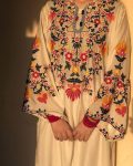 DESIGNER ROMAN SILK COTTON THREAD EMBROIDERY WORK TOP BOTTOM SET FESTIVE WEAR WHOLESALE PRICE ETHNIC GARMENT (4)