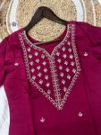 DESIGNER ROMAN SILK EMBROIDERY WORK TOP BOTTOM WITH DUPATTA PARTY WEAR WHOLESALE PRICE ETHNIC GARMENT (5)