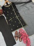 DESIGNER SATIN EMBROIDERY LACE WORK TOP PATIYALA WITH DUPATTA PARTY WEAR WHOLESALE PRICE ETHNIC GARMENT (3)