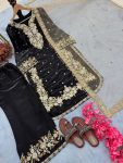 DESIGNER SEQUENCE AND ZARI EMBROIDERY WITH PEARL AND DIAMOND HANDWORK TOP PALAZZO WITH DUPATTA FESTIVE WEAR WHOLESALE PRICE ETHNIC GARMENT (4)