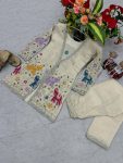 DESIGNER SHIMMER SILK EMBROIDERY THREAD SEQUENCE WORK TOP PENT SET PARTY WEAR WHOLESALE PRICE ETHNIC GARMENT (5)