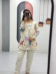 DESIGNER SHIMMER SILK EMBROIDERY THREAD SEQUENCE WORK TOP PENT SET PARTY WEAR WHOLESALE PRICE ETHNIC GARMENT (5)
