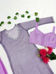 DESIGNER SOFT TWILL NET MIRROR WORK LACE KURTI BLOUSE WITH BOTTOM PARTY WEAR WHOLESALE PRICE ETHNIC GARMENT (3)