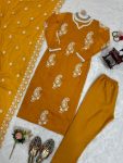 DESIGNER TABBY SILK THREAD WORK TOP BOTTOM WITH DUPATTA PARTY WEAR WHOLESALE PRICE ETHNIC GARMENT (3)