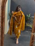 DESIGNER TABBY SILK THREAD WORK TOP BOTTOM WITH DUPATTA PARTY WEAR WHOLESALE PRICE ETHNIC GARMENT (3)