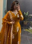 DESIGNER TABBY SILK THREAD WORK TOP BOTTOM WITH DUPATTA PARTY WEAR WHOLESALE PRICE ETHNIC GARMENT (3)