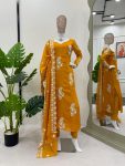 DESIGNER TABBY SILK THREAD WORK TOP BOTTOM WITH DUPATTA PARTY WEAR WHOLESALE PRICE ETHNIC GARMENT (3)
